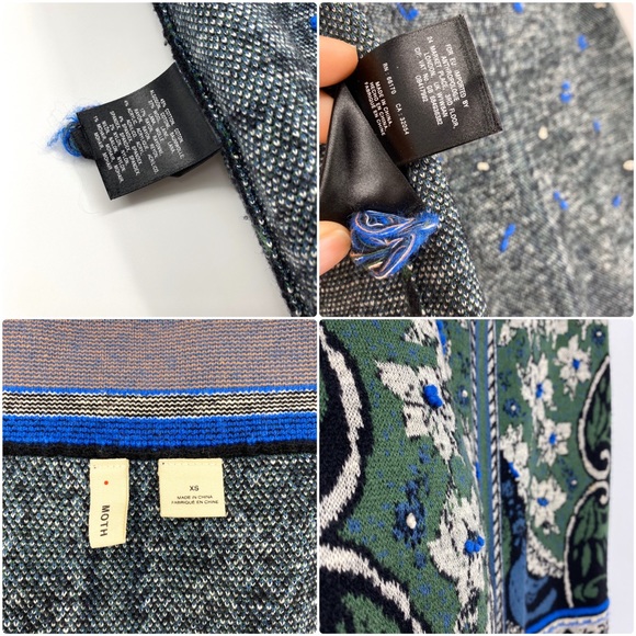 Anthropologie Moth Bordered Jacquard Sweater Skirt - Picture 8 of 8